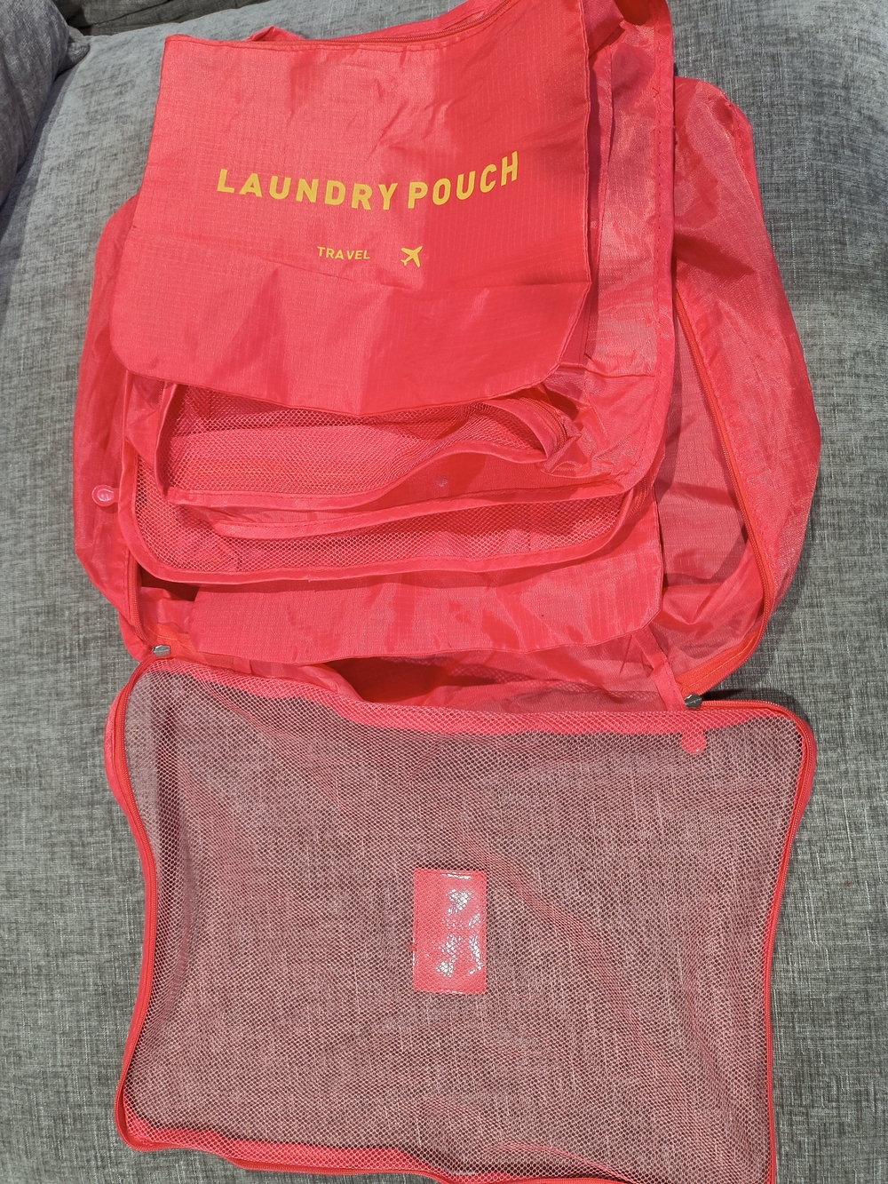 Travel Pouches/Bags - Pinkish Neonish Coralish Color